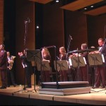 Tim Jansa, Adam Frey & Robert Ambrose on stage after the premiere of Tim's Euphonium Concerto (October 2010)